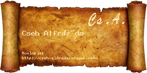 Cseh Alfréda névjegykártya